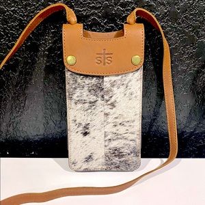 STS Black&White Cowhide and Leather Crossbody